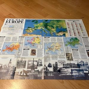 National geographic map - The new Europe -1992